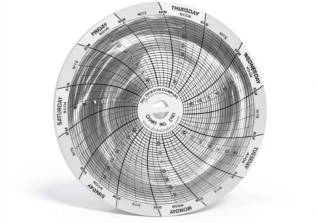 Thomas Scientific Circular Chart Paper displayed on a laboratory bench