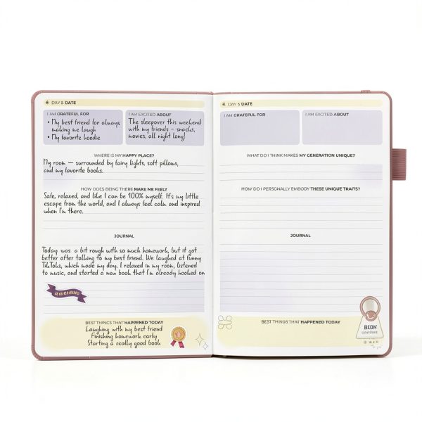 Teen Girls Journal Clever Fox Leather Organizer-3