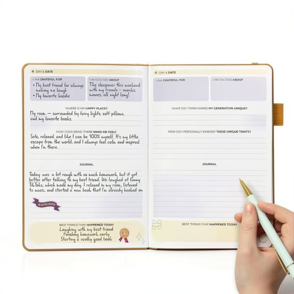 Teen Girls Journal Clever Fox Leather Organizer-3
