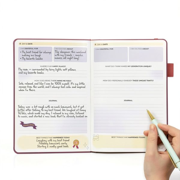 Clever Fox Teen Journal A5 Faux Leather Guide-3
