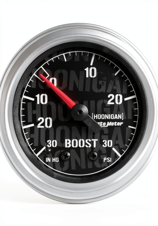 AutoMeter Hoonigan 52mm Vacuum Boost Gauge Plastic-0