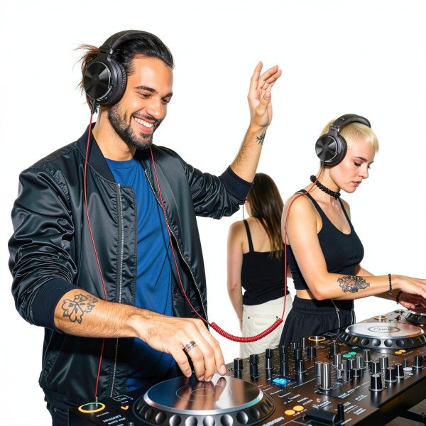 OneOdio Pro-10 Wired DJ Headphones Leather Design-5