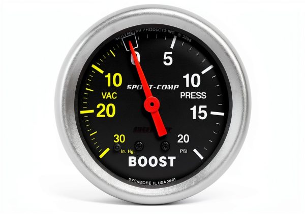 Auto Meter 3401 Mechanical Vacuum Gauge Plastic-0