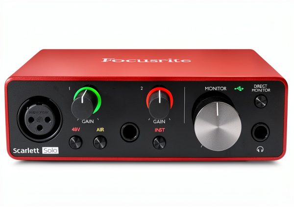 Focusrite Scarlett Solo USB Interface Red 3rd Gen-0