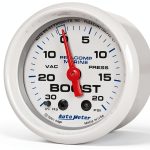 AutoMeter Vac Boost Gauge Marine White-0