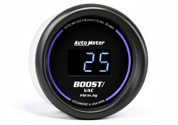 Auto Meter Digital Vacuum Gauge Plastic 2-1/16"-1