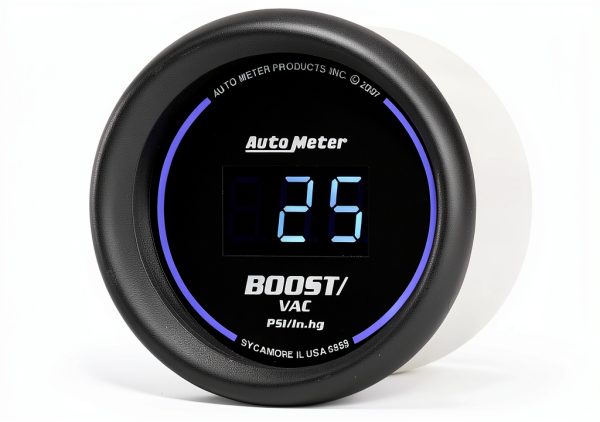 Auto Meter Digital Vacuum Gauge Plastic 2-1/16"-2