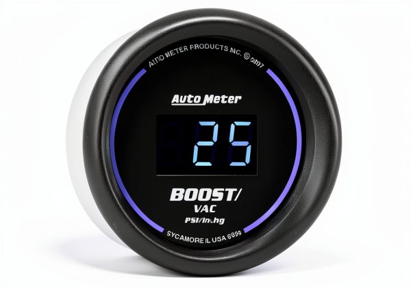 Auto Meter Digital Vacuum Gauge Plastic 2-1/16"-0