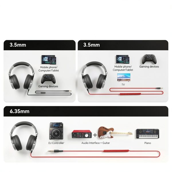 OneOdio Pro-10 Wired DJ Headphones Leather Design-2