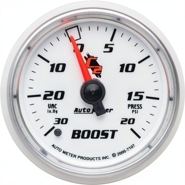 Auto Meter Boost Vacuum Gauge 7107 C2 2.3125in with Blue LED-0