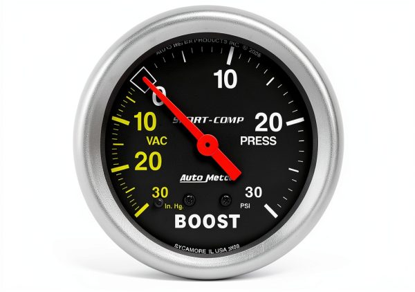 Auto Meter Vacuum Gauge 3403 Mechanical with Incandescent Dial Kit-0